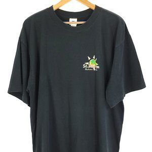 Vtg St Maarten Princess Cruises Graphic T-Shirt Men's 3XL Black Distressed
